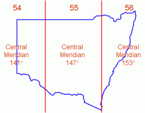 MGA zones for NSW image