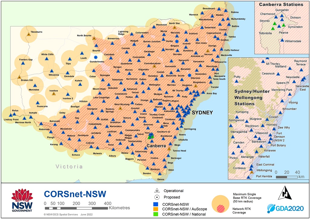 CORSnet-NSW Coverage Map