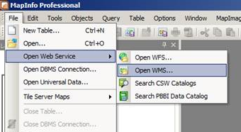 MapInfo - Open WMS