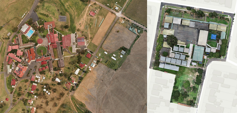 Aerial photography of a rural property